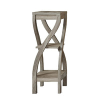 Monarch Specialties - 2480 Table D'Appoint - 32 po H/Taupe Fonce-Style tendance vieux bois de couleur taupe foncé
