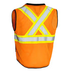 Forcefield - Gilet de sécurité avec fermeture à glissière - CSA Classe 2 Niveau 2 - Orange-Fermeture à glissière sur le devant