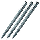 Staedtler - Stylos à pigments - Pointes assorties (0,05, 0,2, 0,8 mm) - Noir - Paquet de 3-Peut être laissé sans capuchon jusqu’à 12 heures sans sécher