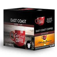 East Coast Coffee - Atlantique Sunrise, mélange du petit-déjeuner, torréfaction légère, velouté, 24 capsules K-Cup, recyclable-24 capsules par boîte