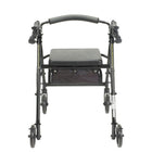 Drive Medical - Rollator avec dossier et siège rembourré, noir-27,50 long. x 24,50 larg. x 32 haut. (po)