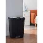 Step N' Sort - Poubelle double et poubelle de recyclage - 40 L -Noir-Poubelles faciles à retirer avec de grandes poignées ergonomiques