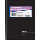 Blueline - Livret à colonnes A82-01, registre-Couverture rigide noire avec contenu recyclé, 112 pages de papier blanc numérotées avec lignes vertes et brunes