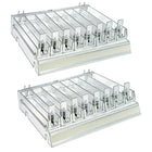 Azar - Clair 8 Diviseur de compartiment Bac Cosmetic Tray avec pousseurs - Paquet de 2-Vendu en paquets de: 2
