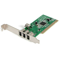 StarTech  Carte adaptateur PCI FireWire IEEE 1394a, 3 ports externes et 1 port interne, 4 ports-Un port FireWire interne partagé permet de brancher des périphériques internes comme des lecteurs de cartes sur un panneau avant
