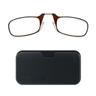 ThinOptics 2.0 Marron Lecteur avec Pod Noir Universel - Marron-Le produit comprend les lunettes de lecture ThinOptics et l'étui universel avec un adhésif sans résidu à coller sur votre téléphone / étui ou toute autre surface dure et plate