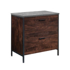 Sauder - La Collection Market Commons Classeur lateral - Finition Rich Walnut-Classeur lateral