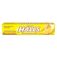 Halls – Pastilles au menthol contre la toux, saveur de citron-miel, 9 pastilles-Menthol, miel, citron