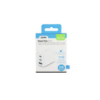 LOGiiX - Chargeur mural Power Plus 65W XL - Blanc-La technologie de nitrure de galium (GaN) et les broches pliables garantissent une conception compacte