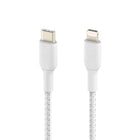 Câble USB-C vers Lightning 90 cm Belkin - Blanc-Certification MFi, pour une tranquillité d’esprit totale