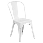 Flash Furniture – Chaise empilable en acier pour l’intérieur et l’extérieur, blanc (CH31230WH)-Capacité de poids de 500 lb