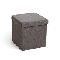 Poppin - Siège Boîte- Gris Foncé-Le siège de rangement Box Seat est un super-héros assis peu encombrant qui peut être utilisé pour les rallonges dans le bureau, les Legos dans la salle de jeux ou les livres dans la chambre