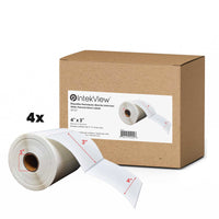 Premium Tape - 4 x 3 po (102 mm x 76 mm) Étiquettes Thermiques Directes - Noyau de 3 po (76 mm) - Paquet de 4-Étiquettes Thermiques Directes