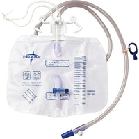 Medline – Sacs de collection urinaire avec dispositif anti-reflux, 2000 ml, pince métallique, paq./20-Type : Sac de collection urinaire
