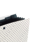 U Brands Fashion Classeur expansible à 5 pochettes sans rabat, chic pointillé classique (3307F04-24)-13 L x 9.3 H x 1 W (po)