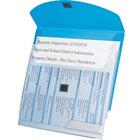 Oxford® - Chemise de format lettre avec 4 pochettes coulissantes, bleu-4 pochettes coulissantes