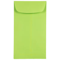 JAM Paper Enveloppes à monnaie no 5,5, 3 1/8 x 5 1/2 po, vert lime Brite Hue, 100/paquet-Enveloppes à monnaie