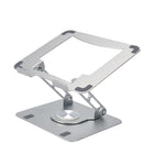 Uncaged Ergonomics - RISE Support pivotant pour ordinateur portable Support de bureau réglable - Argent-La base pivote sur 360 degrés