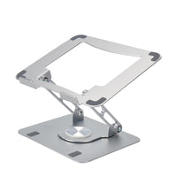 Uncaged Ergonomics - RISE Support pivotant pour ordinateur portable Support de bureau réglable - Argent-La base pivote sur 360 degrés