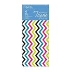 MillBrook Papier de soie, Motif chevronnés multicolores, 5 feuilles par paquet, caisse de 12 (93039)-Papier de soie