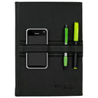 Cambridge - Bloc-notes avec couverture Limited Tech Bungee, 80 feuilles, 8-3/4 po x 6-1/8 po, noir-80 feuilles blanches de 8-3/4 po x 6-1/8 po