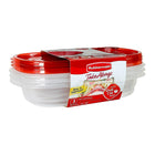 RubbermaidMD – Contenants rectangulaires Take Alongs pour aliments, rouge, paq./3-Parfait pour la boîte à lunch, les collations et l’artisanat