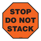 SPC - Étiquette Adhésive "Stop Do Not Stack Label" - 3-1/2 po x 3-1/2 po - Noir sur Jaune - Paquet de 500-Étiquette adhésive "Stop Do Not Stack"