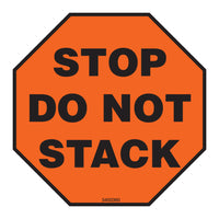 SPC - Étiquette Adhésive "Stop Do Not Stack Label" - 3-1/2 po x 3-1/2 po - Noir sur Jaune - Paquet de 500-Étiquette adhésive "Stop Do Not Stack"