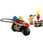 LEGO - La moto de sauvetage des pompiers de la ville - 57 Pièces-Véhicule de sauvetage avec moto, scène de feu de barbecue et 2 figurines