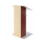 Urbann Lutrin K2 sans roulettes - aluminium et bois - naturel et acajou-Autoportant, discours