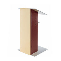Urbann Lutrin K2 sans roulettes - aluminium et bois - naturel et acajou-Autoportant, discours