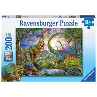 Ravensburger - puzzle Le royaume des géants​ 200 pièces-À propos de ce puzzle de 200 pièces : Préparez-vous à affronter les T-Rex, les Tricératops, les Ptérodactyles, les Ankylosaures et bien plus encore avec notre fascinant puzzle « Le royaume des géants
