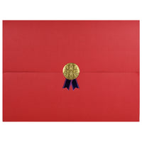 St. James - Porte-certificats/porte-documents - Sceau d'or avec ruban bleu - rouge - paquet de 5-Ajoutez une touche d'élégance, de cérémonie et de sincérité à l'attribution de reconnaissance