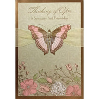 Rosedale Gold – Cartes de souhaits et enveloppes, Thinking Of You In Sympathy And Friendship, 5 1/2 x 8 po, 6/paquet (19944)-Imprimé sur du papier cartonné non couché de haute qualité