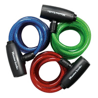 Master Lock – Câble antivol à clé, 6 mm x 8 mm, couleurs variées, paq./3 (8127TRI)-En acier torsadé pour assurer souplesse et résistance