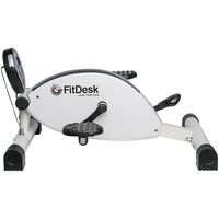FitDesk – Vélo pour dessous de bureau actif (FD3030)-Résistance magnétique à 8 positions et volant haute vélocité équilibré avec entraînement par courroie double conservant un mouvement fluide et silencieux