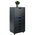 Winsome - Classeur 20616 Halifax, fini noir-Roulettes en option, deux blocables