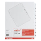 Staples - Onglets séparateurs préimprimés, 1 à 10 - paq./1 - blanc-Les onglets préimprimés de 1 à 10 offrent un moyen efficace d'organiser les étiquettes par numéro