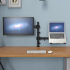 ShoppingAll Support entièrement réglable pour double écran et ordinateur portable-" Le coussin anti-rayures au bas de la base protège votre bureau des rayures