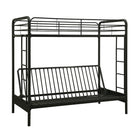 Lit superposé une place/futon - Noir-Style contemporain