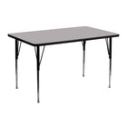 Flash Furniture – Table d’activités rectangulaire, surface stratifiée de 24 x 48 (po) et pattes standards réglables, gris-Table d'activités rectangulaire populaire