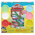 Play-Doh Fondamentaux - Outils avec formes-Inclut 9 emporte-pièces de forme et 6 pots de pâte à modeler Play-Doh