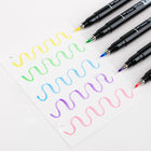 Tombow - Stylos-pinceaux pastel Fudenosuke - Paquet de 6-Lors de l'utilisation sur du papier foncé, l'encre apparaît initialement transparente et la couleur s'intensifie en séchant. Pour une opacité optimale sur papier foncé, appliquer 2-3 couches pour intensifier la saturation.