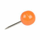 JAM PAPER - Punaises Colorees, Punaises Carte à Tête Ronde, Orange, Paquet de 100-Utilise pour epingler des papiers ou des images importants sur des tableaux d'affichage, des tableaux en liege, des calendriers et des murs