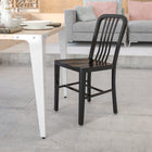 Chaise pour l’intérieur et l’extérieur, métal, noir (CH-61200-18-BK-GG)-7