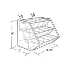 Azar Displays – Plateau à 3 étages et 12 compartiments pour comptoir, panneau perforé ou rainuré, transparent (223012)-Transparent