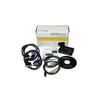 StarTech  Kit commutateur noir KVM USB 2 ports avec audio et câbles-Commutateur USB KVM/commutateur KVM 2 ports/commutateur KVM VGA/desktop commutateur KVMordinateur/commutateur USB KVM 2 ports