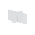 Diviseur de table à 4 voies Mark Maker - 42" L x 23,5" L x 23,5" H - Acrylique transparent 1/4" - Pas de traversées-Distanciation sociale jusqu'à 4 personnes
