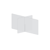 Diviseur de table à 4 voies Mark Maker - 42" L x 23,5" L x 23,5" H - Acrylique transparent 1/4" - Pas de traversées-Distanciation sociale jusqu'à 4 personnes