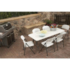 Cosco – Table de 6 pi pliante, blanche-Légère et facile à transporter